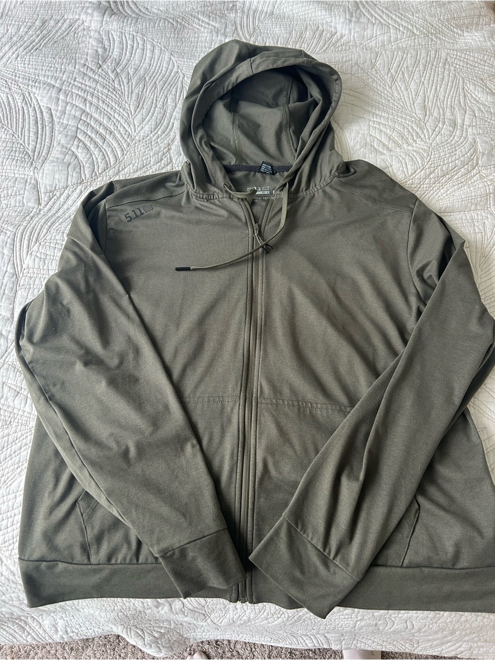 5.11 Tactical Olive Green Full-Zip Hooded Jacket